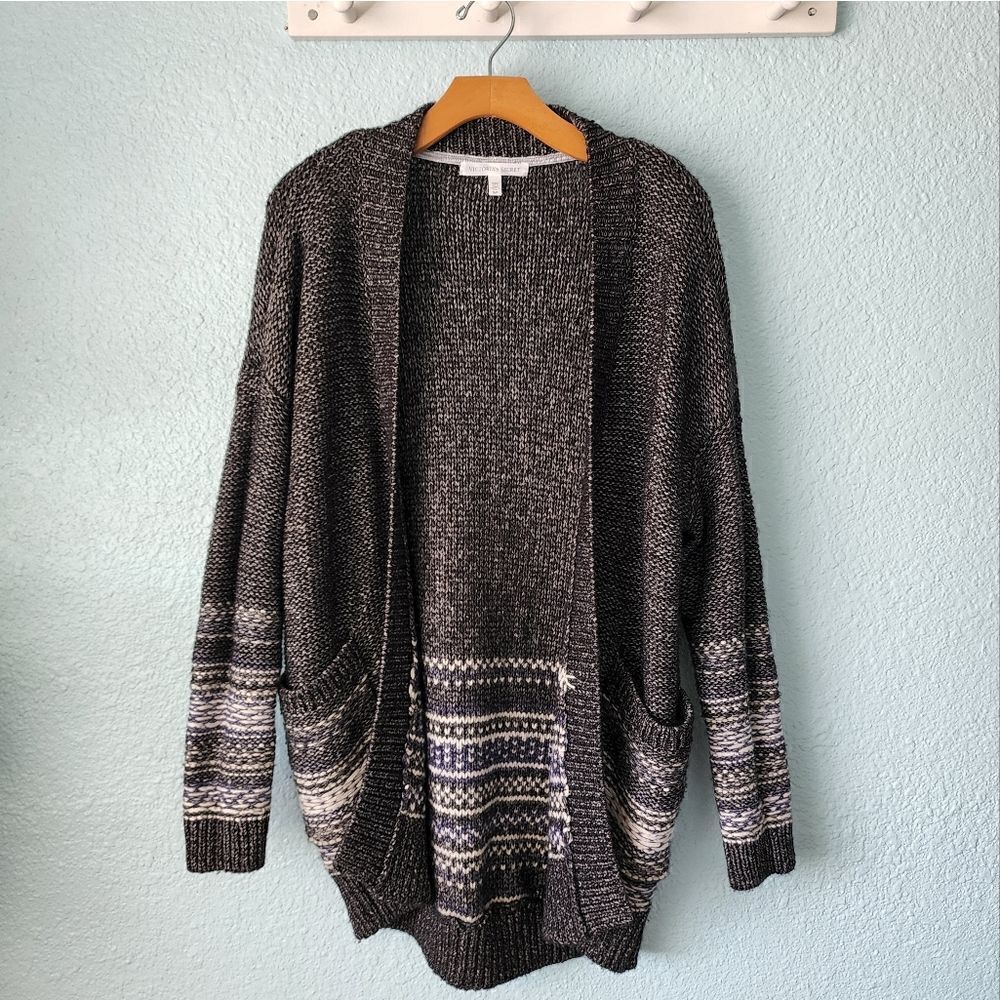 Victoria's secret cotton blend knit open front cardigan sweater